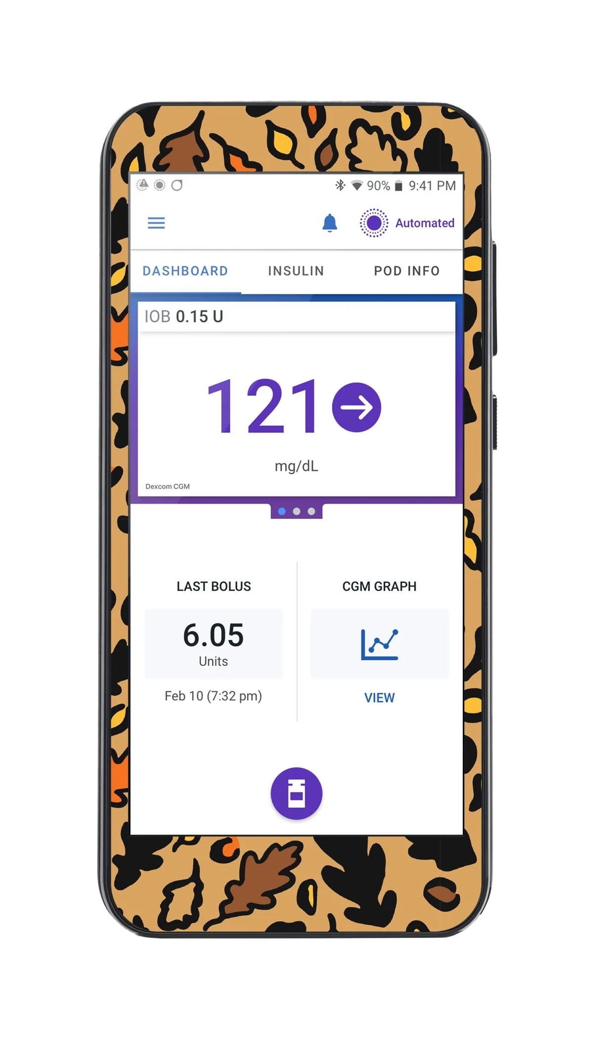 Falling Leaves Sticker for Omnipod 5 Controller – Pump Peelz