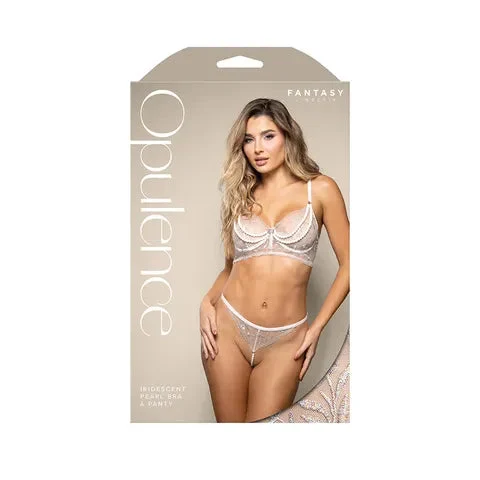 FANTASY LINGERIE IRIDESCENT PEARL BRA & PANTY