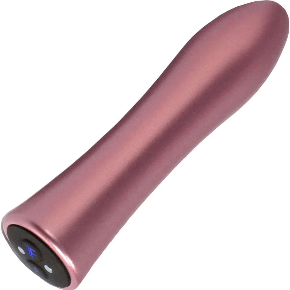 FemmeFunn Aluminum Bougie Bullet Rechargeable Vibrator, 4.75", Rose Gold