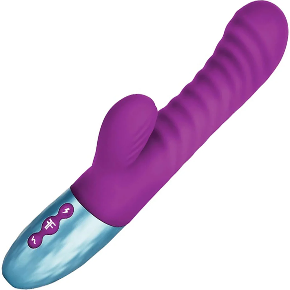 FemmeFunn Delola Silicone Rabbit Vibrator, 9.2", Purple