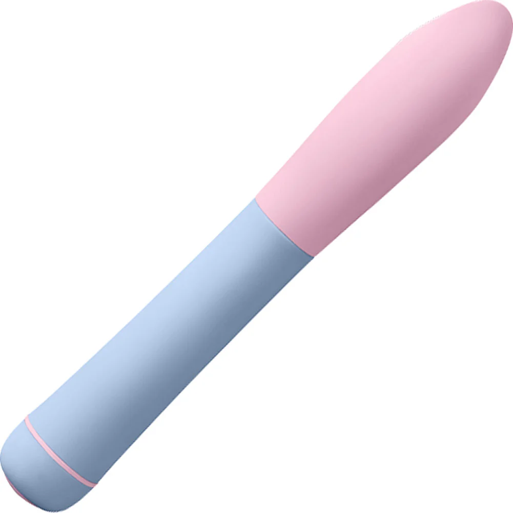 FemmeFunn FFIX XL Waterproof Slimline Vibrating Bullet, 7.7", Light Blue/Pink