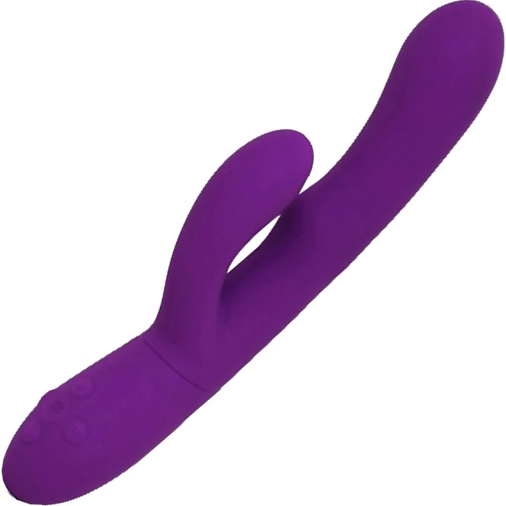 FemmeFunn Ultra Rabbit Rechargeable Silicone Waterproof Vibrator, 9", Purple