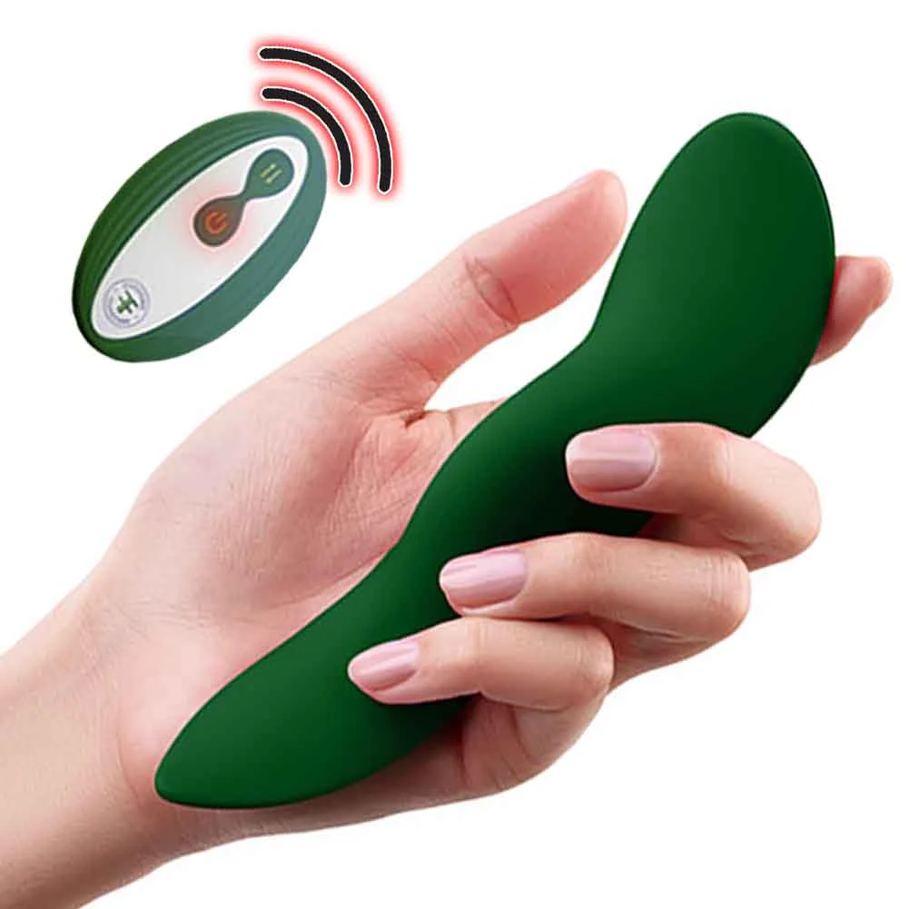 FemmeFunn Unda Rechargeable Panty Vibrator with Remote, 5.", Dark Green