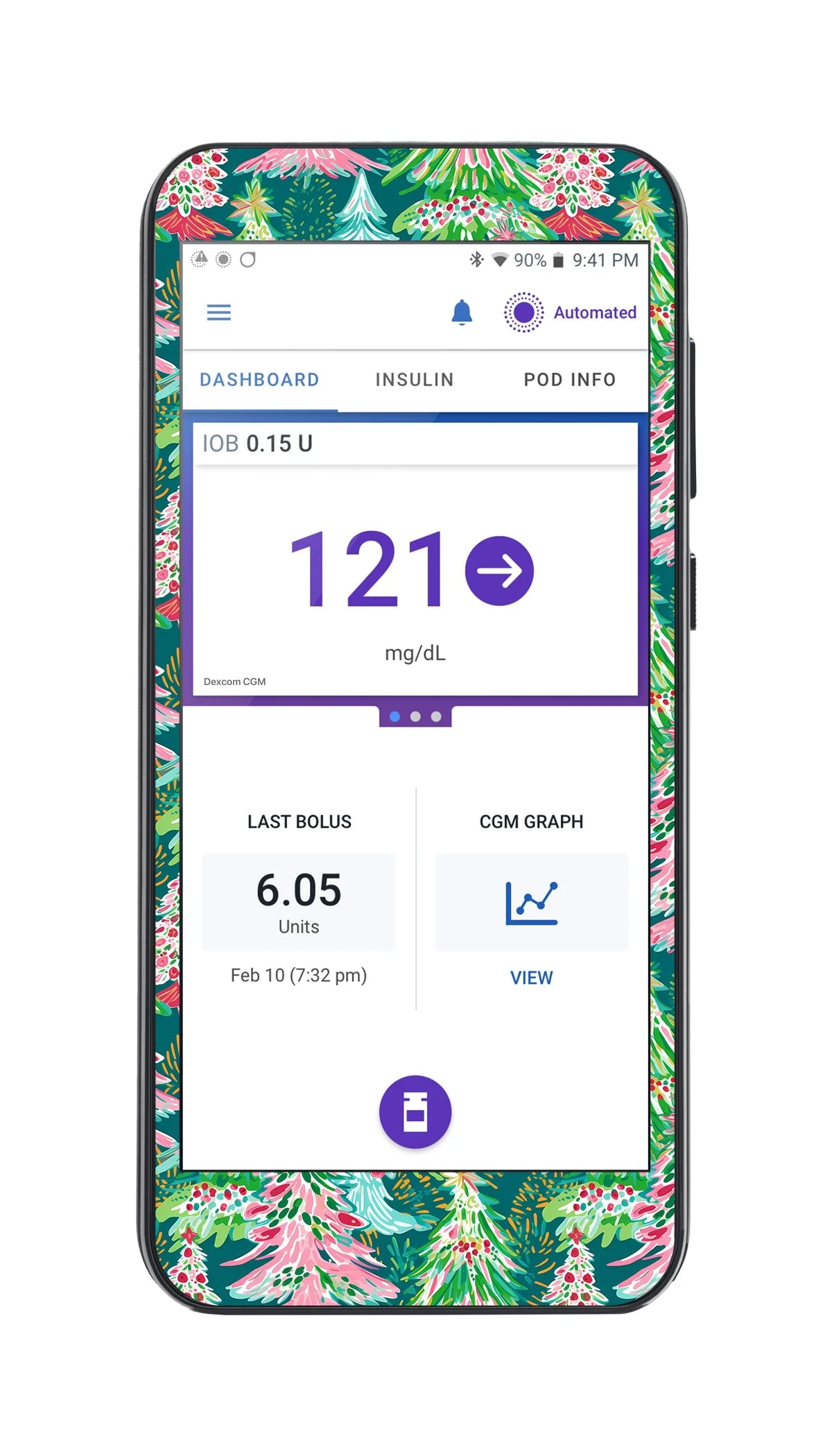 Festive Forest Sticker for Omnipod 5 Controller – Pump Peelz