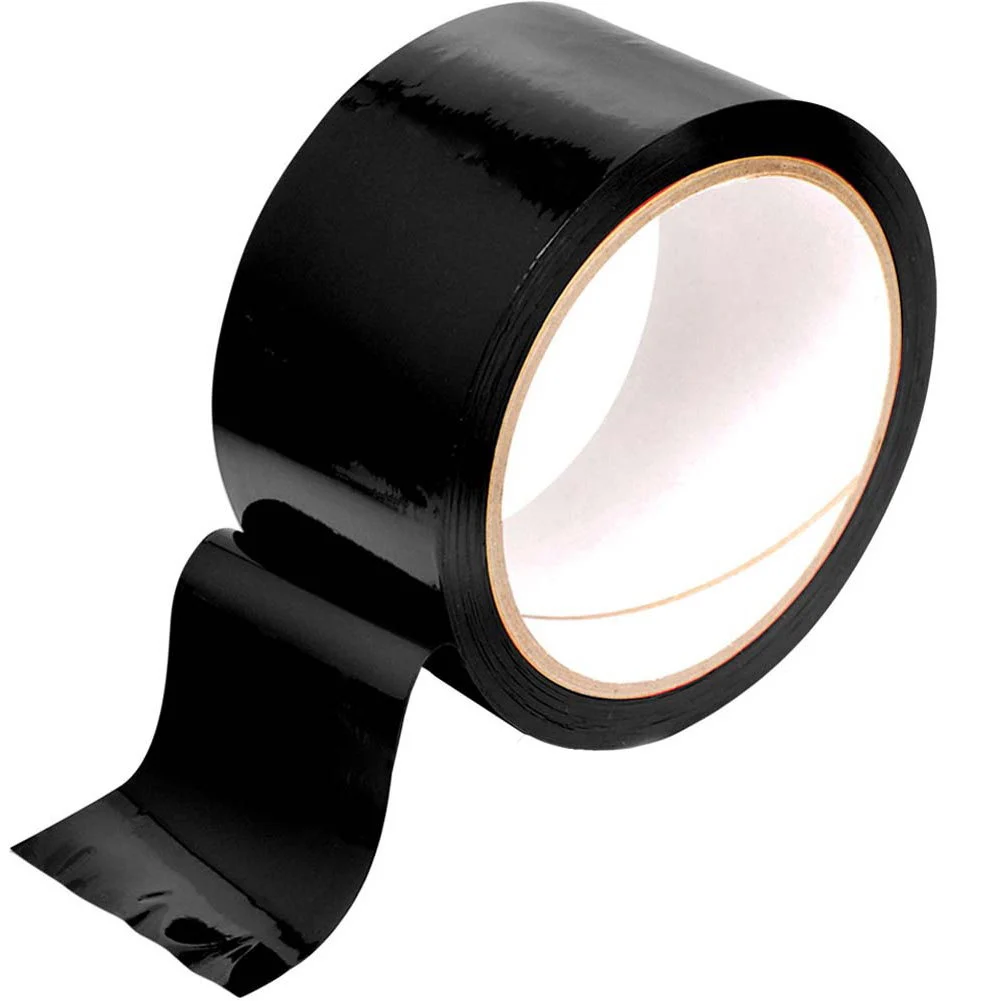 Fetish Fantasy Bondage Pleasure Tape, 35 feet, Black