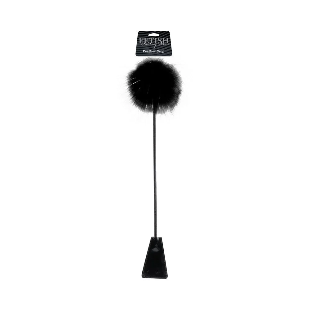 Ffle Feather Crop Black