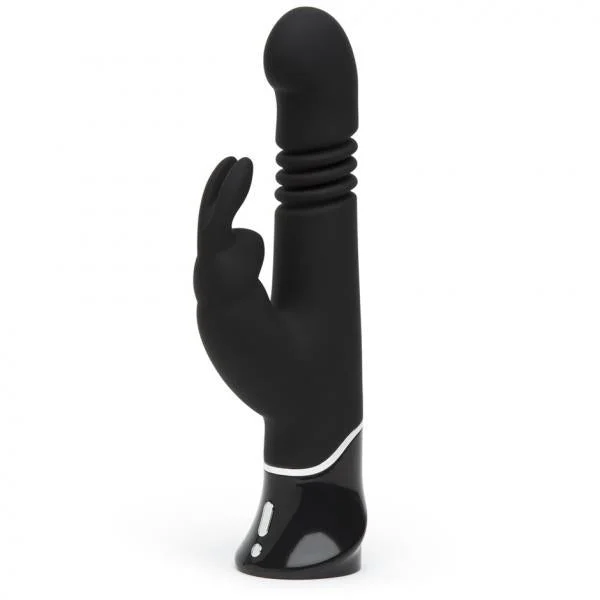 Fifty Shades of Grey Greedy Girl Rechargeable Thrusting G Spot Rabbit Vibrator - Black