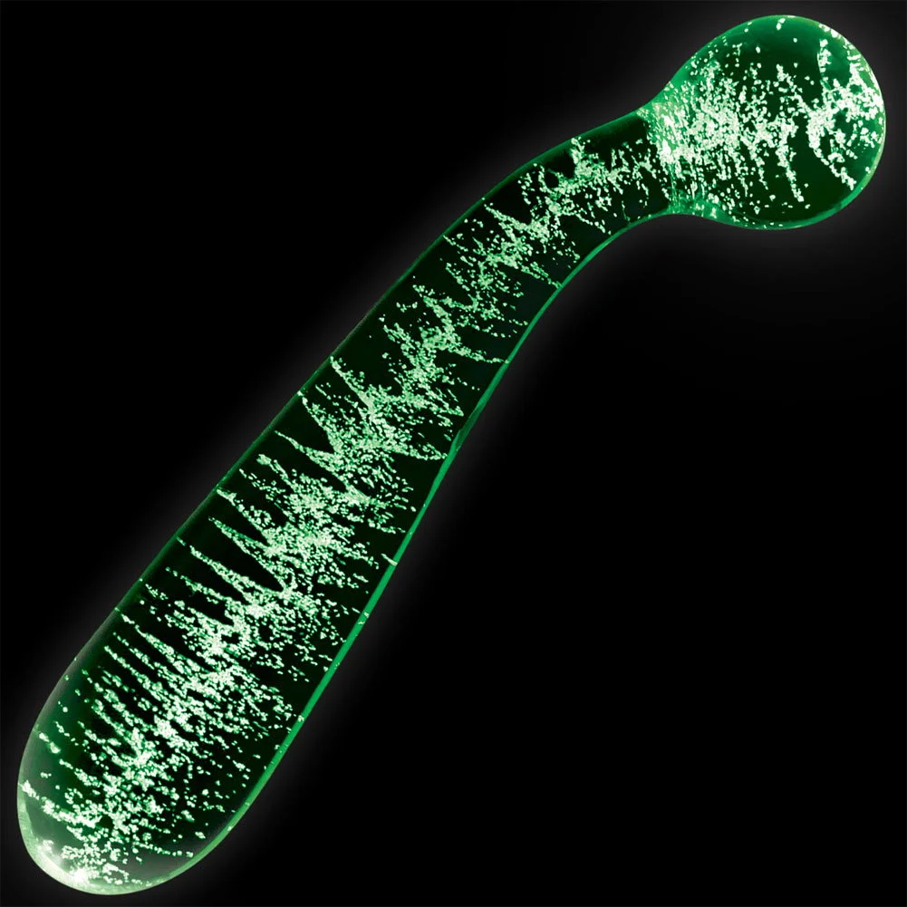 Firefly Glow-in-the-Dark Glass G-Spot Glow Wand, 10", Clear