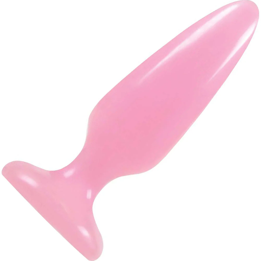 Firefly Glow-in-the-Dark Smooth Pleasure Plug, 4", Glow Pink