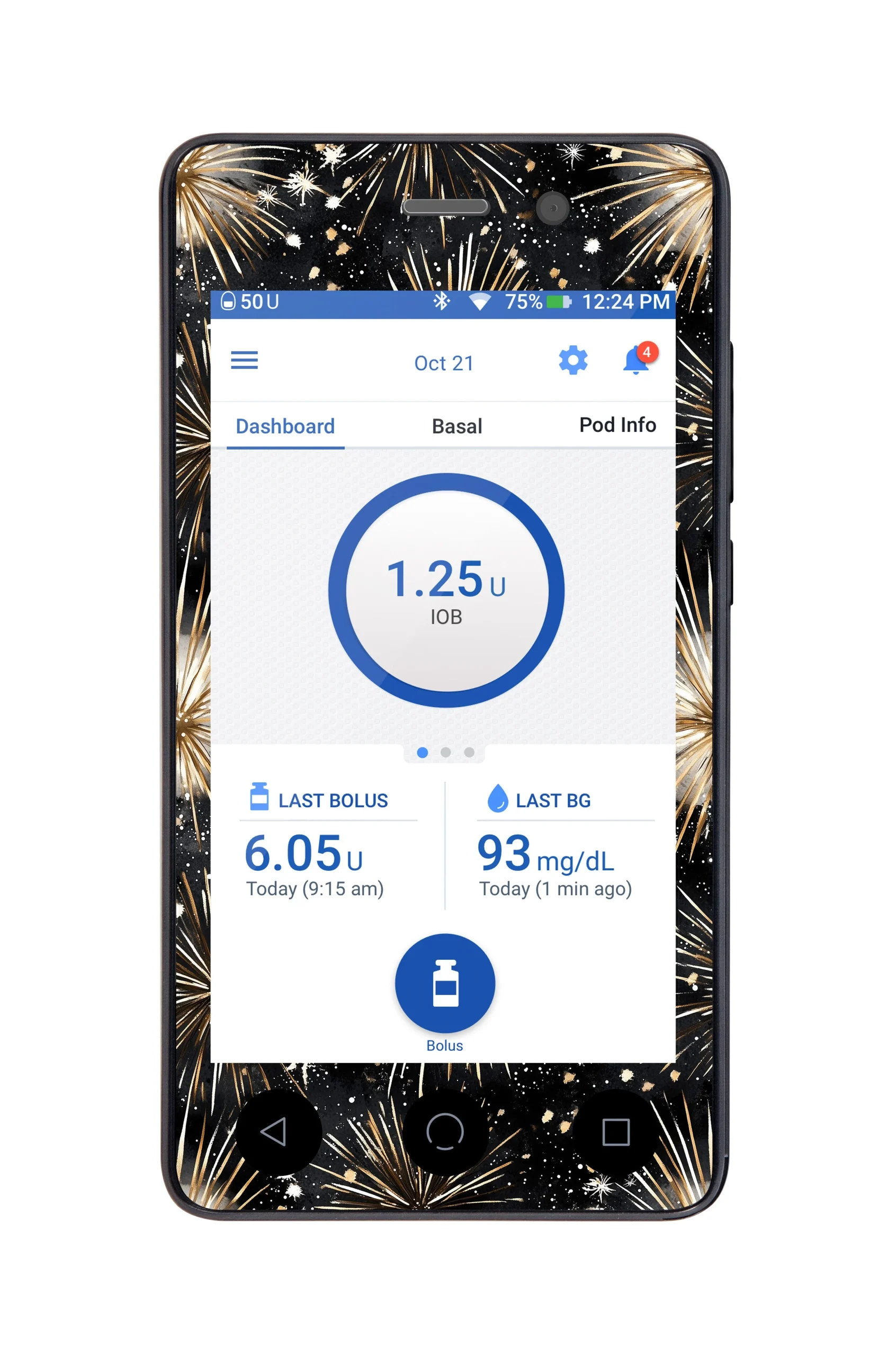 Fireworks Sticker for Omnipod DASH PDM – Pump Peelz