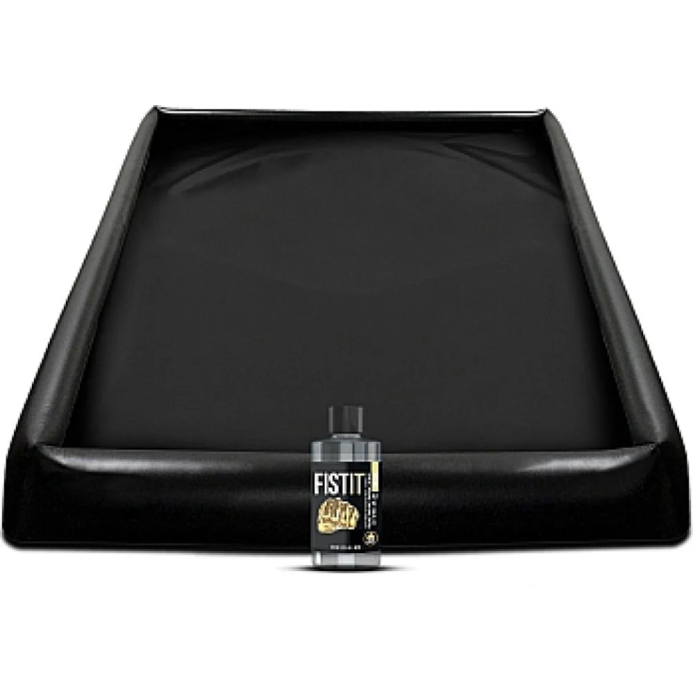 Fist It Inflatable Play Sheet with Concentrated Ultra Glide Body Slide Lube, Black