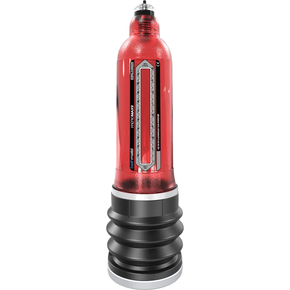 Fits Erected Penis 9" by 2.25" Hydromax9 Pump, Red