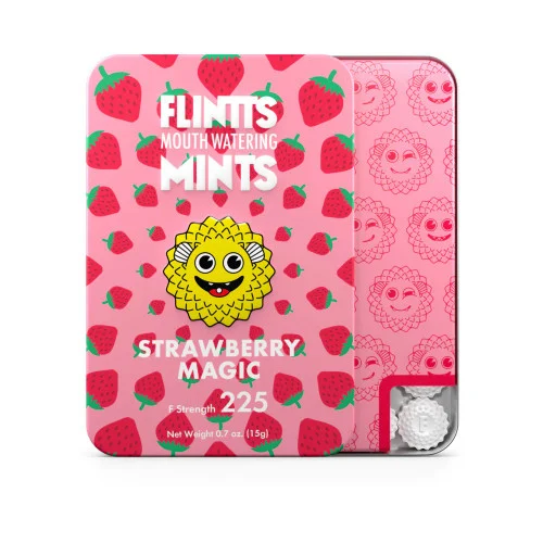 Flintts Mints Mouth Watering F225 Strawberry Magic Flavor