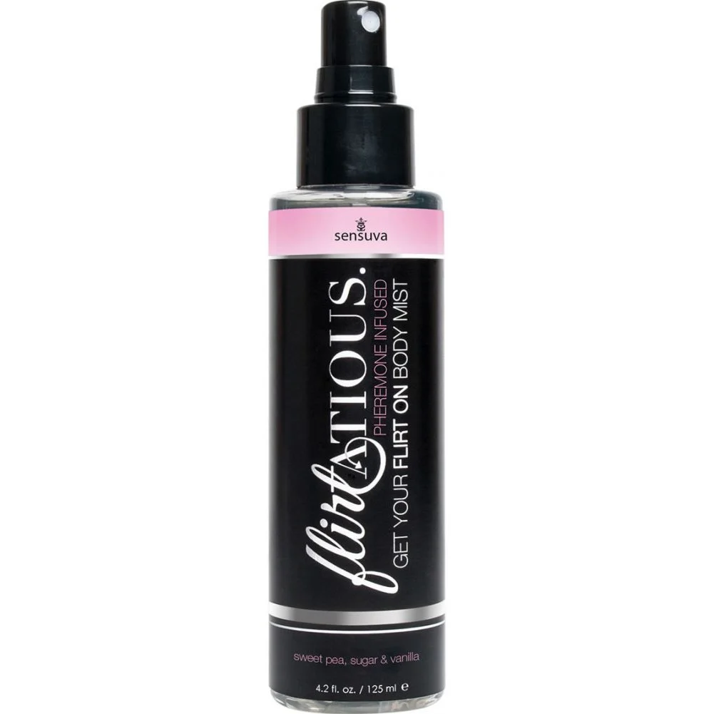 Flirtatious Pheromone Infused Body Mist, 4.2 fl.oz (125 mL), Vanilla/Sugar/Sweet Pea