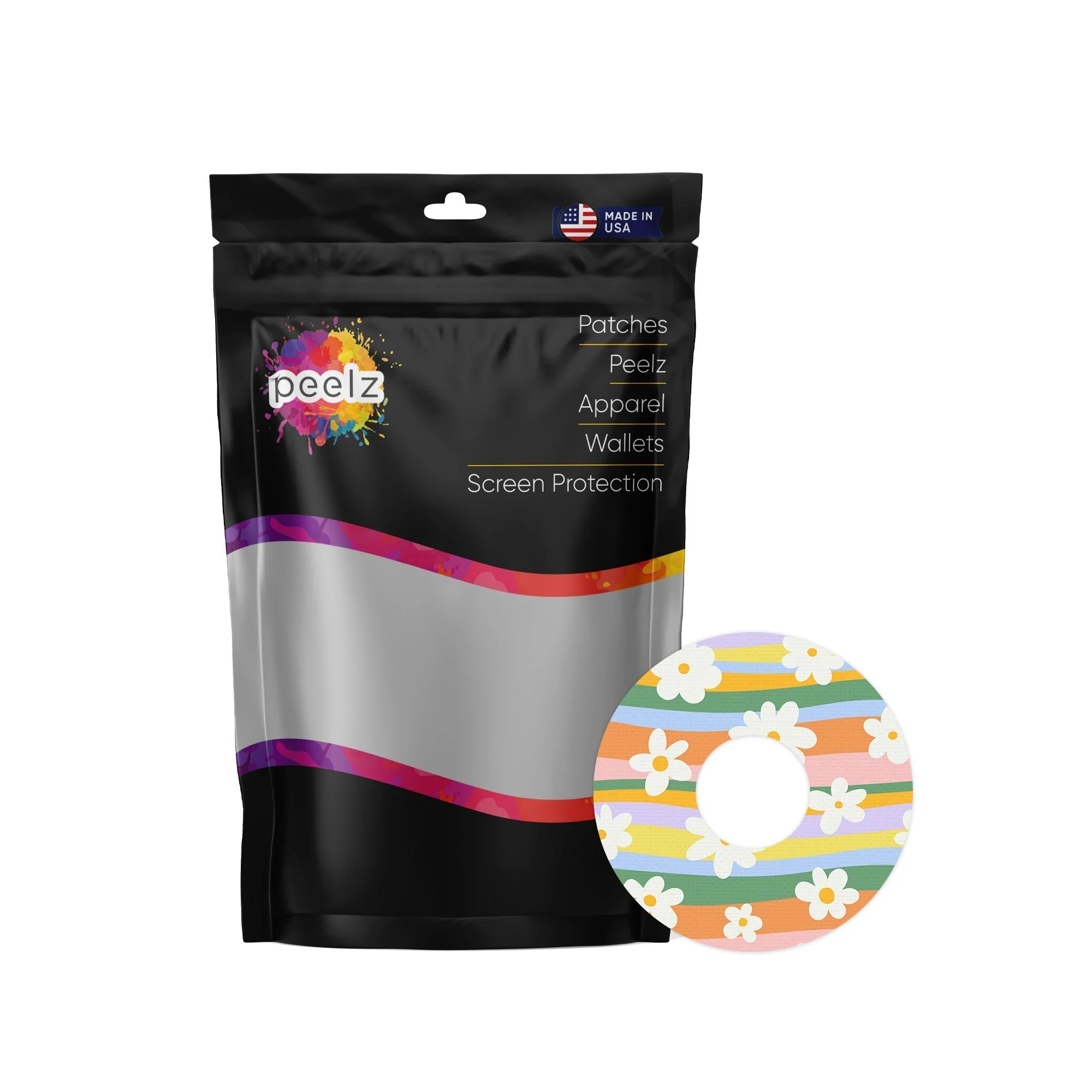 Floral Swirls Patch Tape Designed for the FreeStyle Libre 3 Plus & Lingo