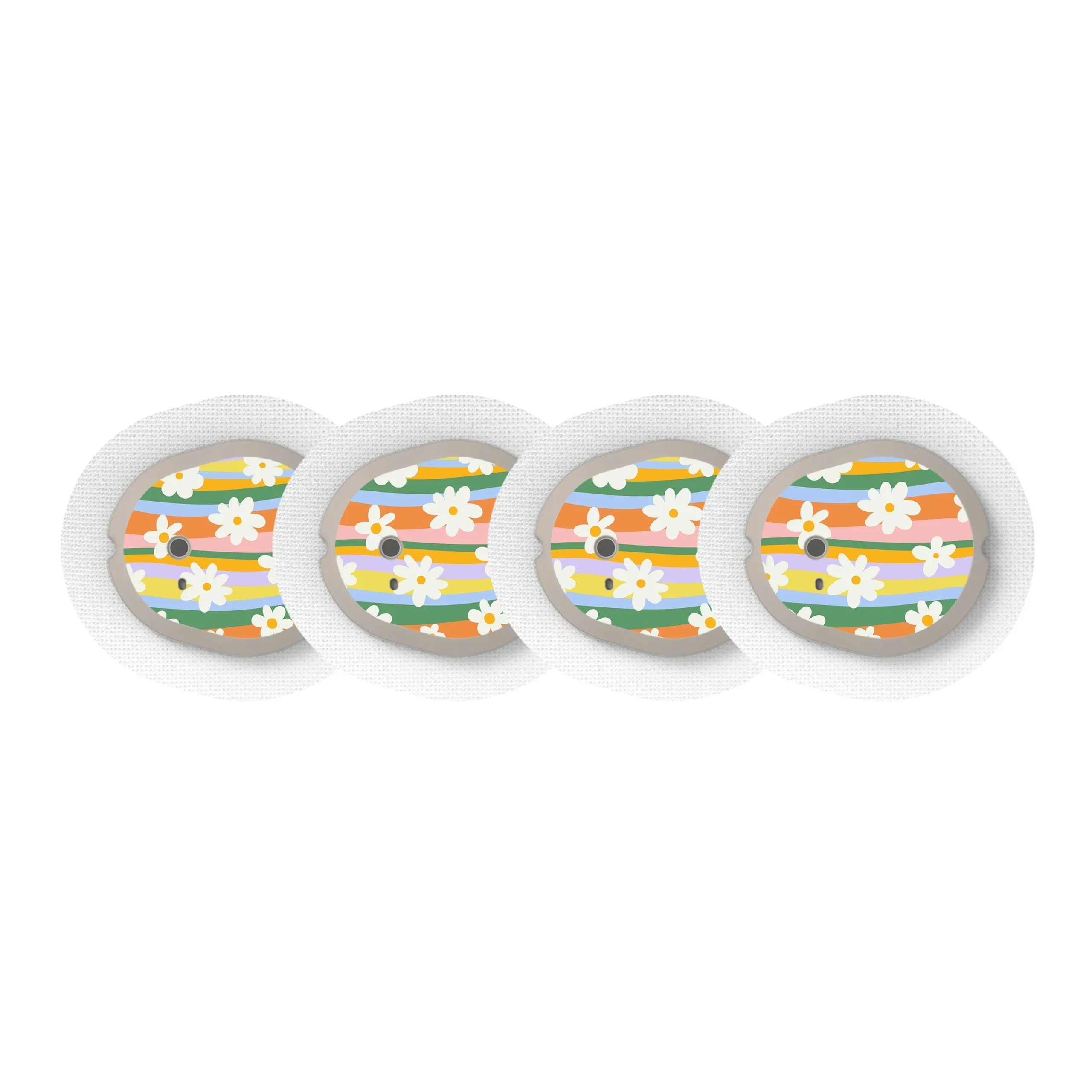 Floral Swirls Sticker Designed for the DEXCOM G7 and Stelo Transmitter