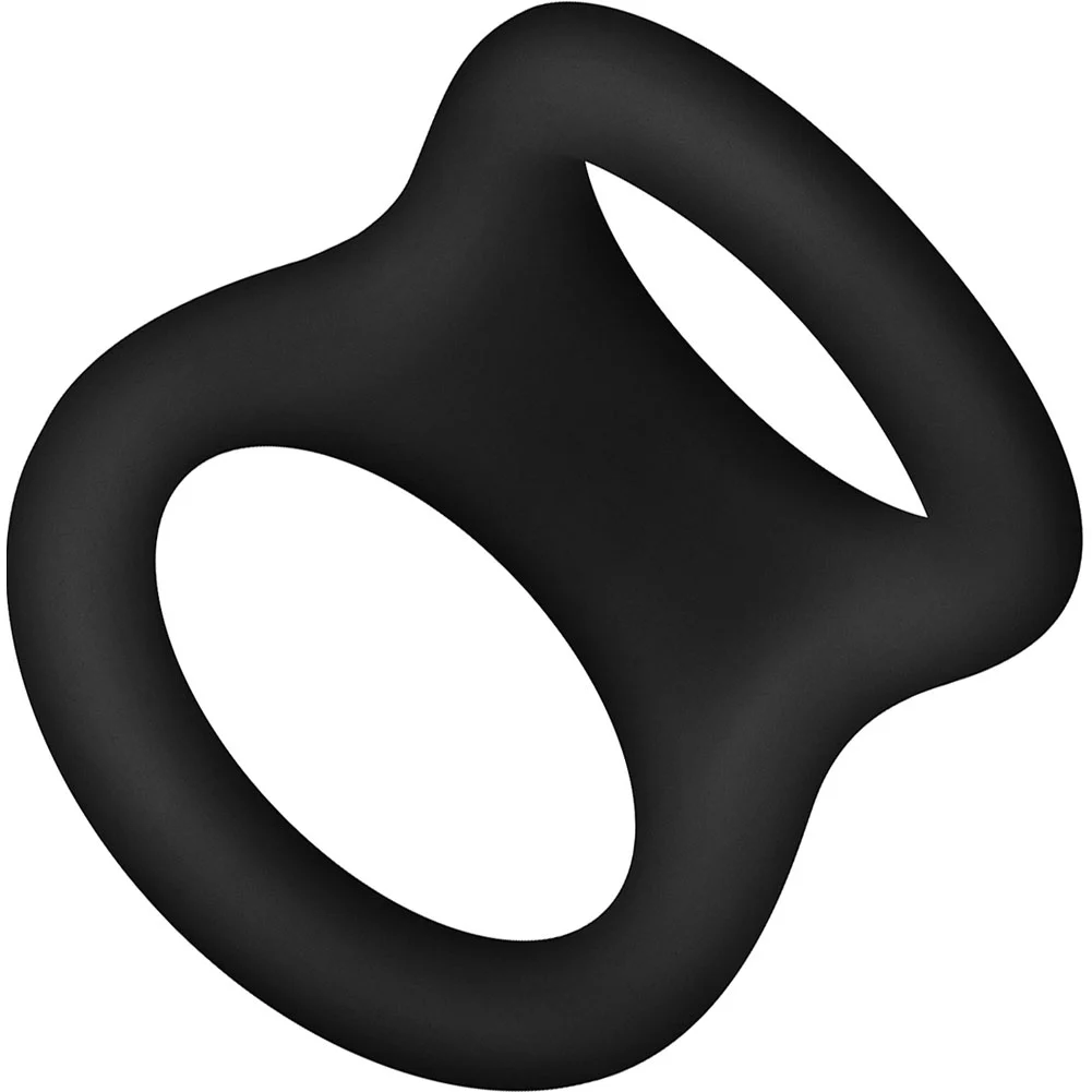 Forto F-22 Double Ring Liquid Silicone, Medium, Black