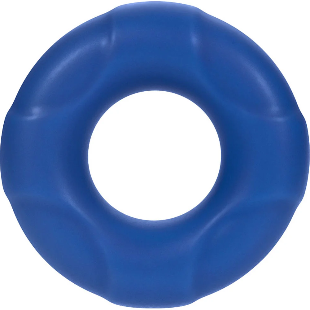 Forto F-33 Liquid Silicone Penis Ring, 0.83", Blue