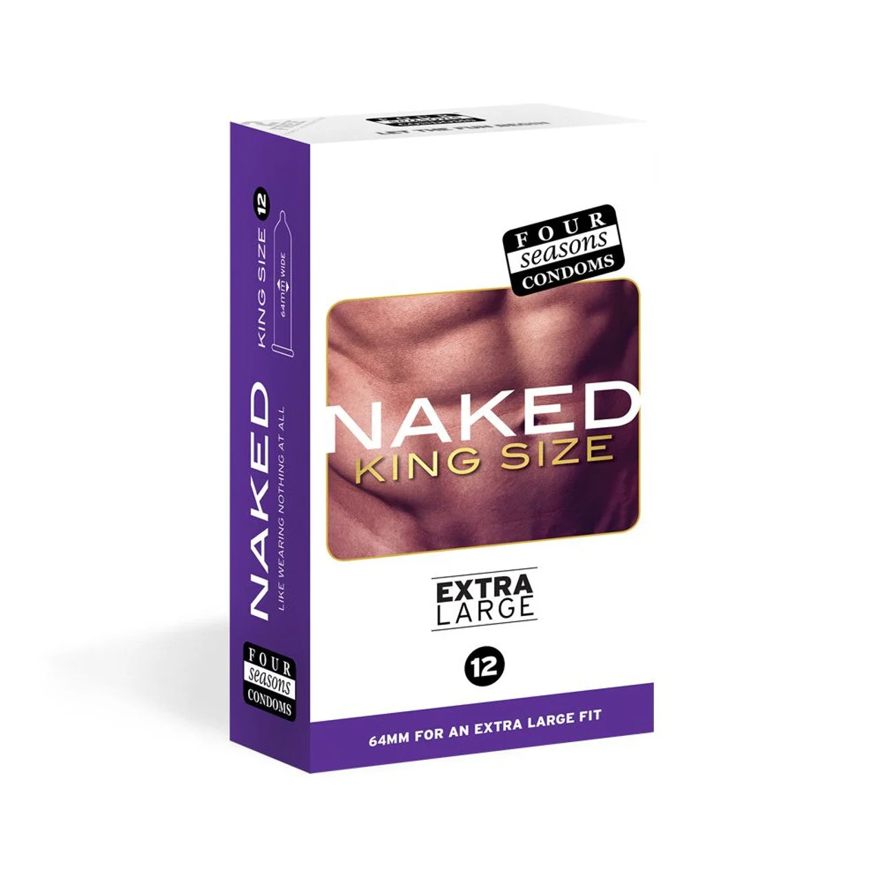 FOUR SEASONS NAKED CONDOMS KING SIZE 12 PACK