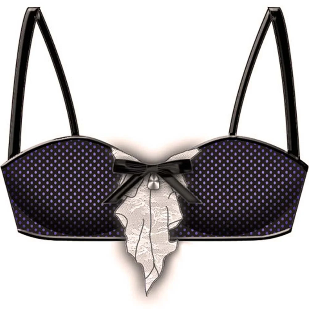 French Maid Underwire Shelf Bra, 34C, Black