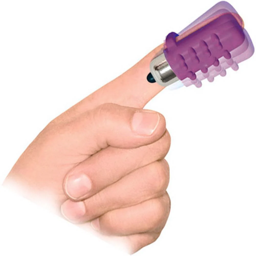 Frisky Fingers Silicone Vibrating Bullet, 2", Purple