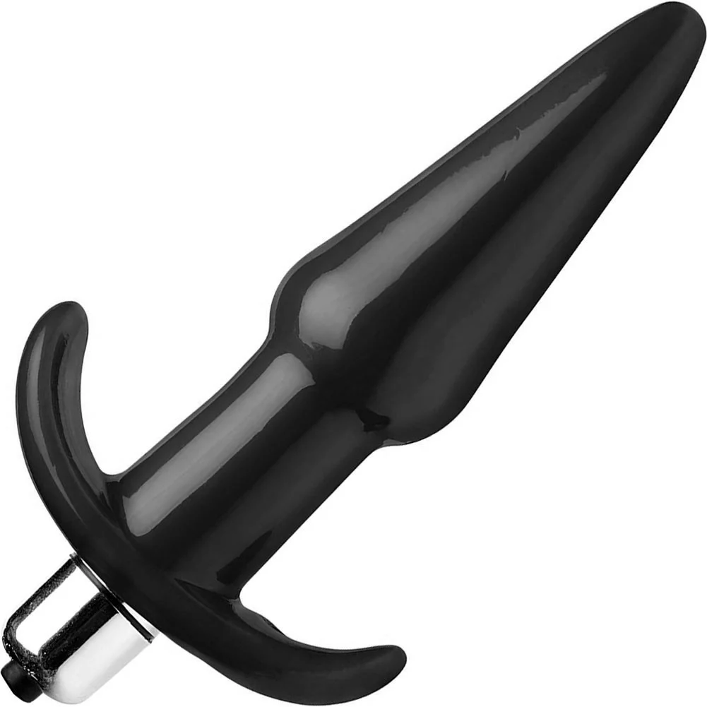 Frisky Thrillings Smooth Vibrating Anal Plug, 4.8", Black
