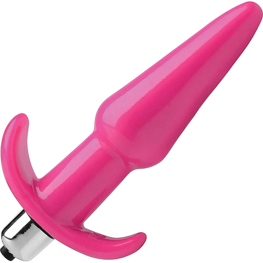 Frisky Thrillings Smooth Vibrating Anal Plug, 4.8", Pink