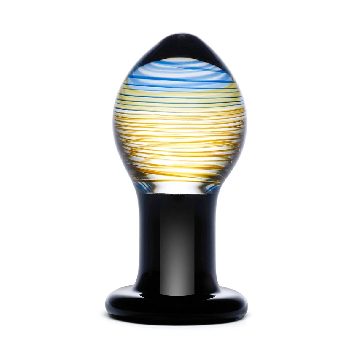 Galileo Glass Butt Plug, Gold Multi-Color