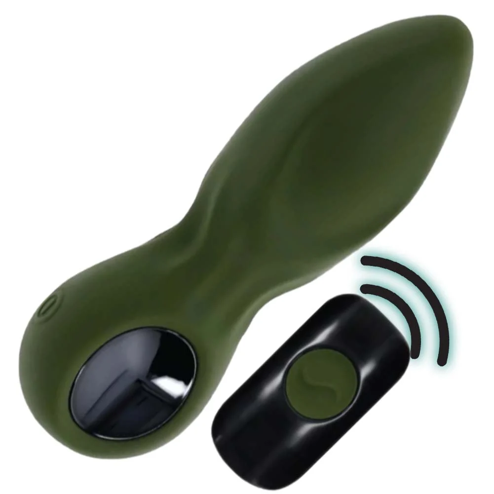 Gender X My Secret Garden Rechargeable Vibrating Plug with Remote, 5.75", Green