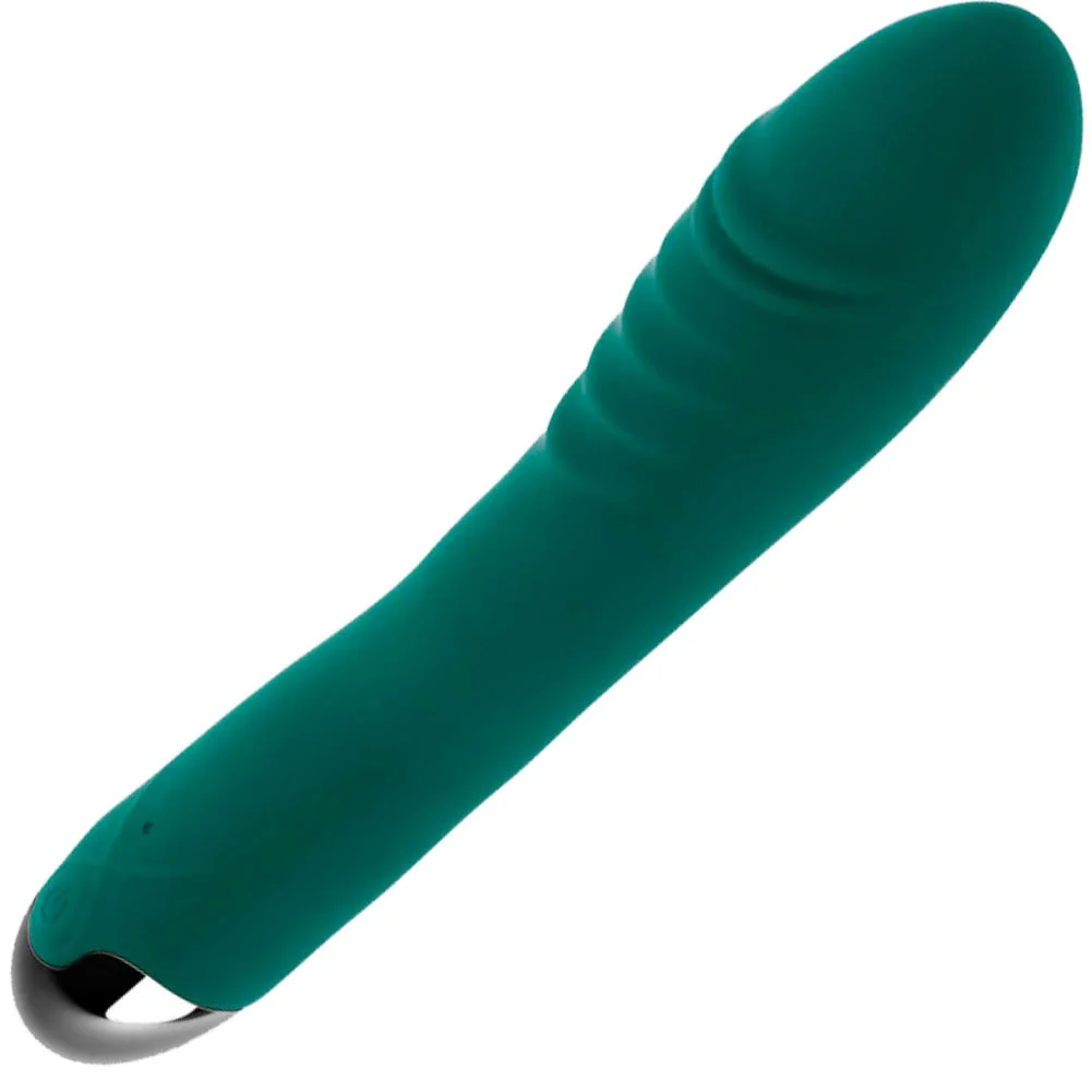 Gender X Pirouette Rechargeable Silicone Vibrator, 8.25", Teal