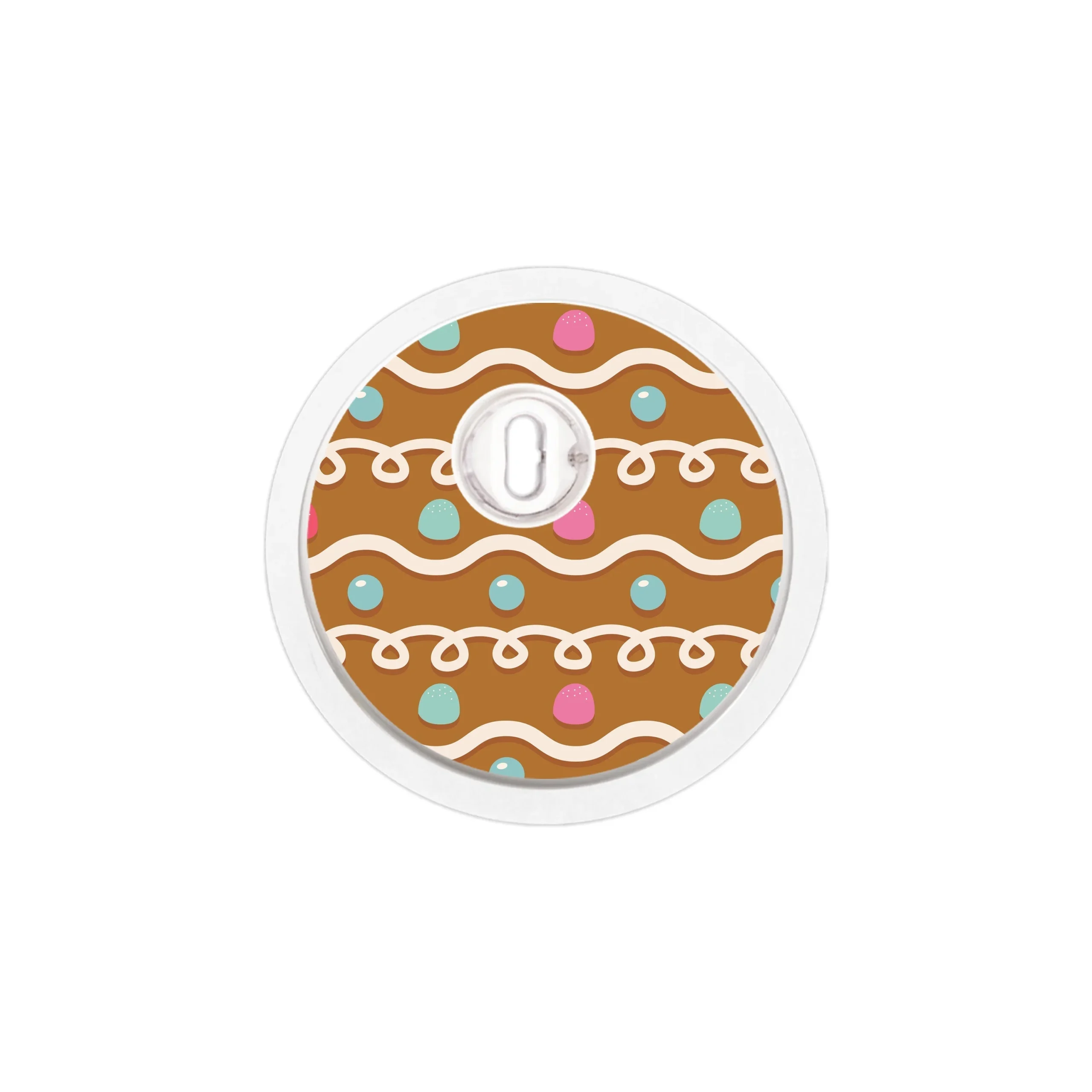Gingerbread Sticker Designed for the FreeStyle Libre 3 Plus & LingoSensor