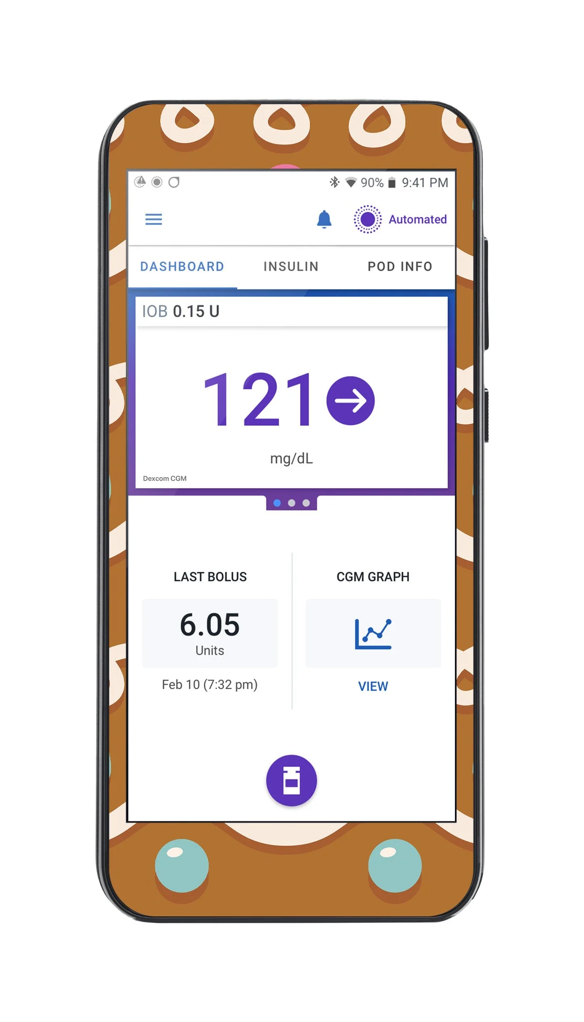 Gingerbread Sticker for Omnipod 5 Controller – Pump Peelz