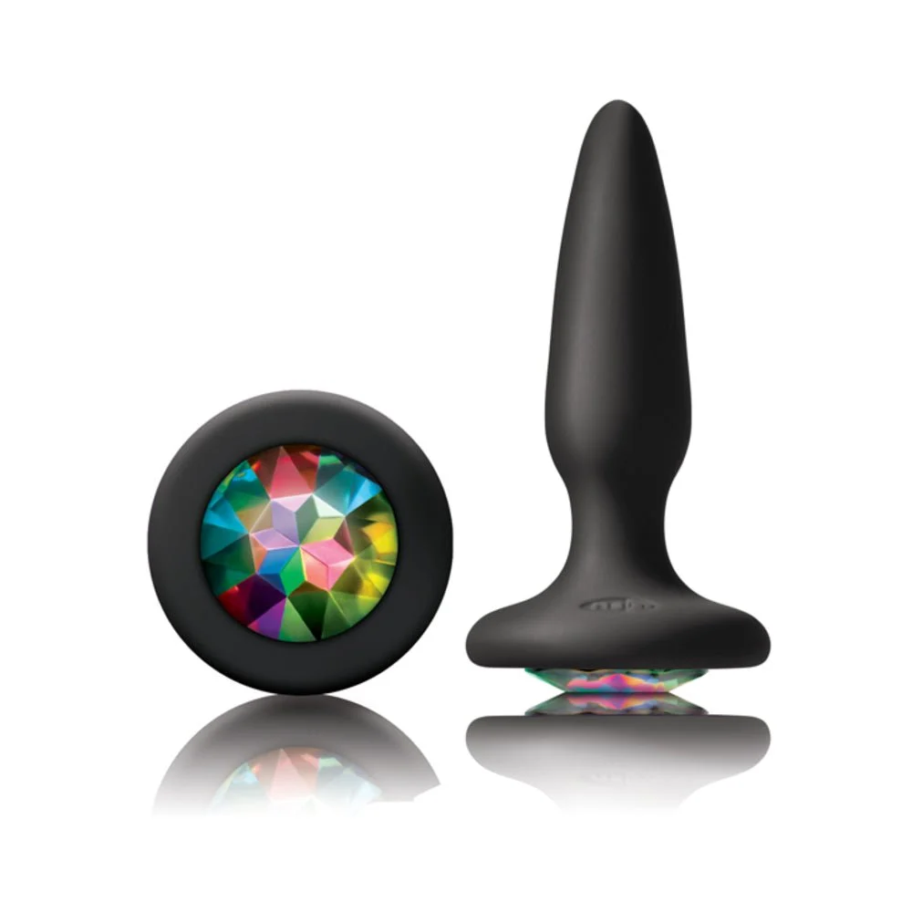 Glams Mini Butt Plug, Pink Purple Multi-Color