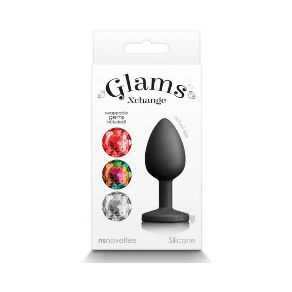 Glams Xchange Round Butt Plug Small Black