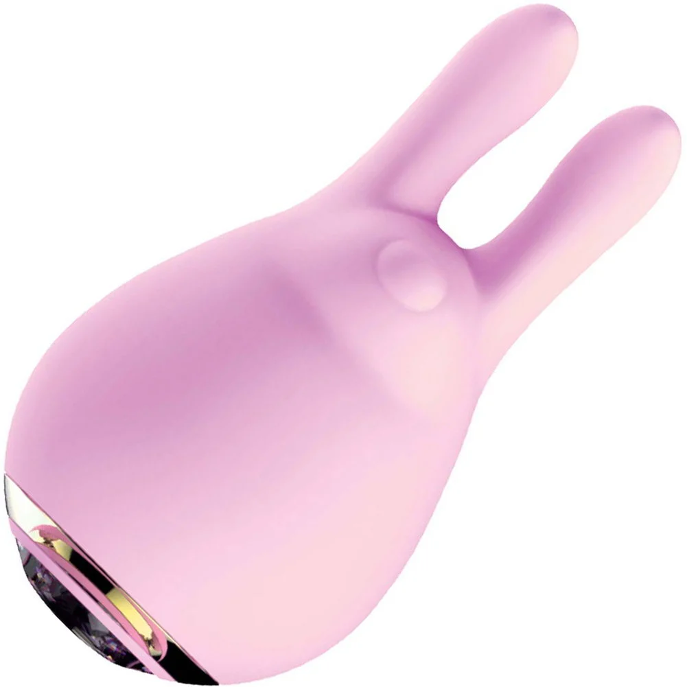 Goddess Diamond Bunny Clitoral Tickler, 4", Pink