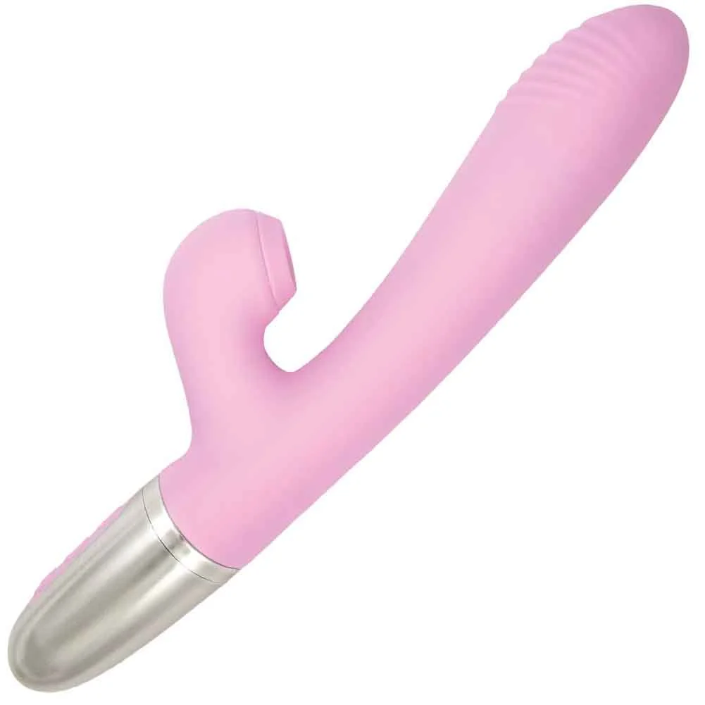 Goddess Tapping Thruster Dual Action Personal Vibrator, 9.5", Pink