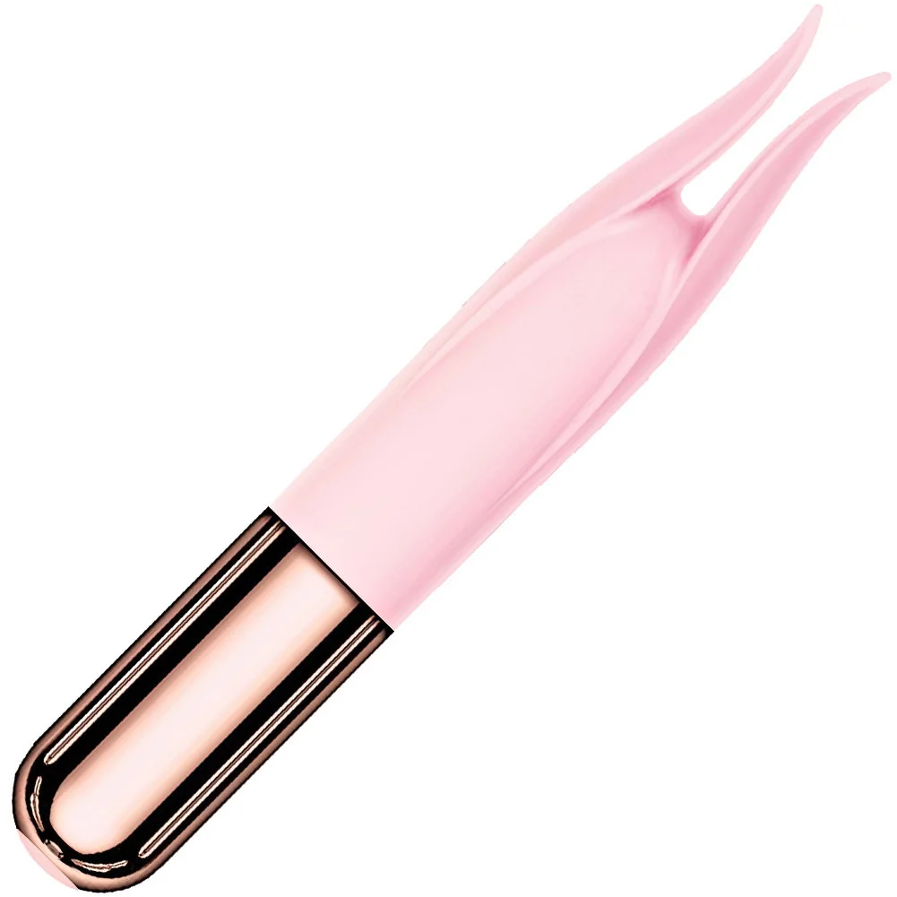 Goddess Tickled Dual Tip Clitoral Massager, 6", Petal Pink