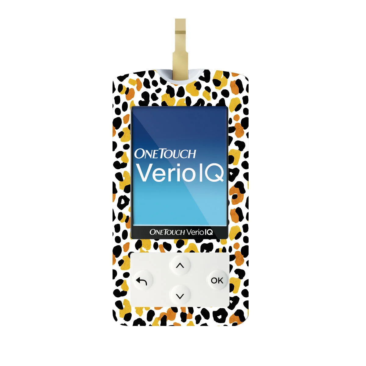 Golden Leopard OneTouch Verio IQ Glucometer Sticker - Pump Peelz