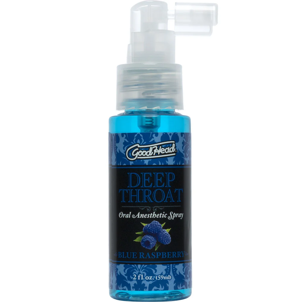 GoodHead Deep Throat Spray, 2 fl.oz (59 mL), Blue Raspberry