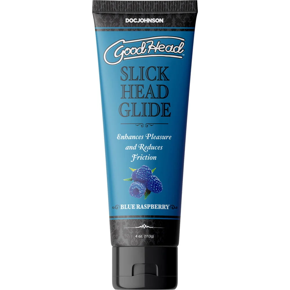 GoodHead Slick Head Glide, 4 oz (113 g) Tube, Blue Raspberry