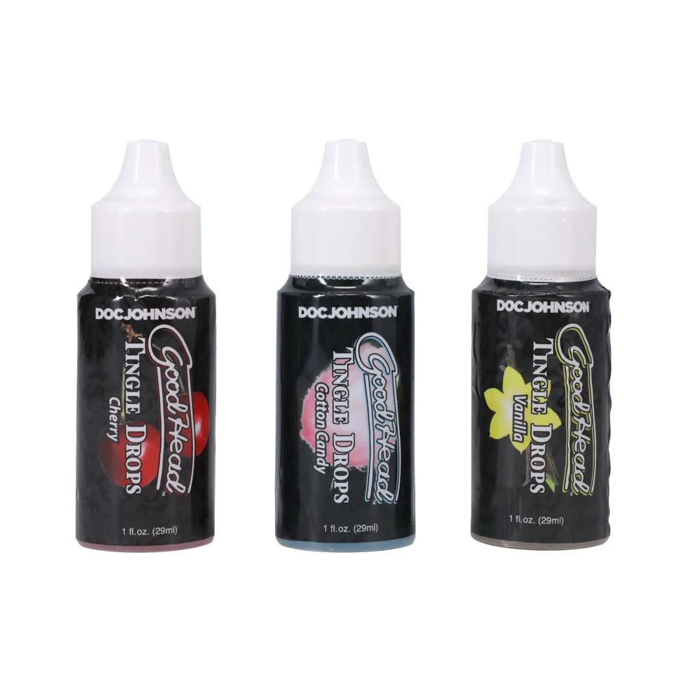 Goodhead Tingle Drops 3-pack French Vanilla, Cotton Candy, Sweet Cherry