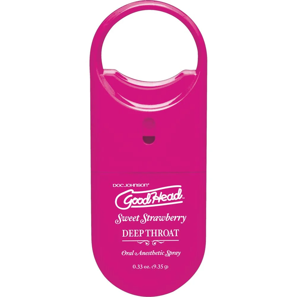 GoodHead To-Go Deep Throat Spray, 0.33 oz, Sweet Strawberry
