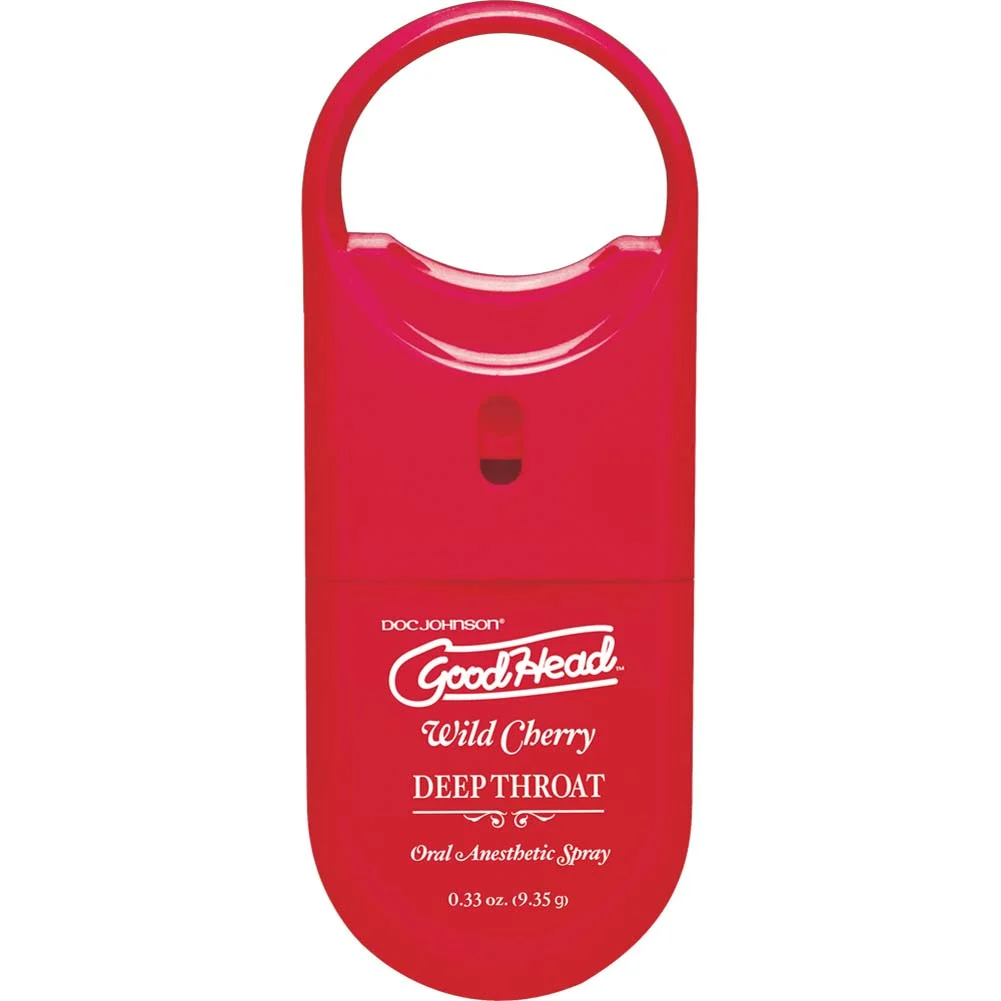GoodHead To-Go Deep Throat Spray, 0.33 oz, Wild Cherry