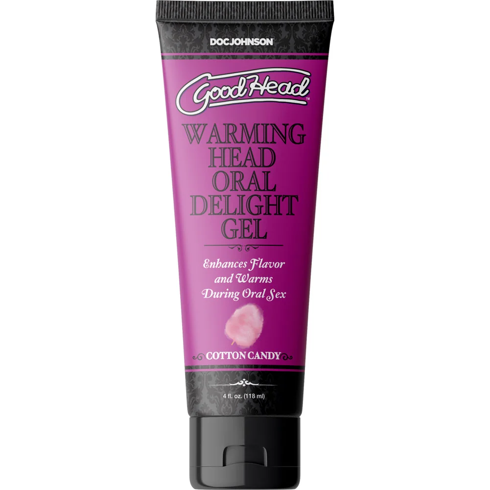GoodHead Warming Oral Delight Gel, 4 fl.oz (118 mL) Tube, Cotton Candy
