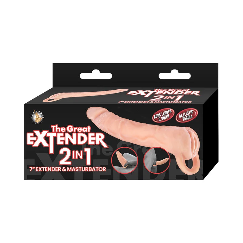 The Great Extender 2 In 1 Extender&Masturbator 7in White