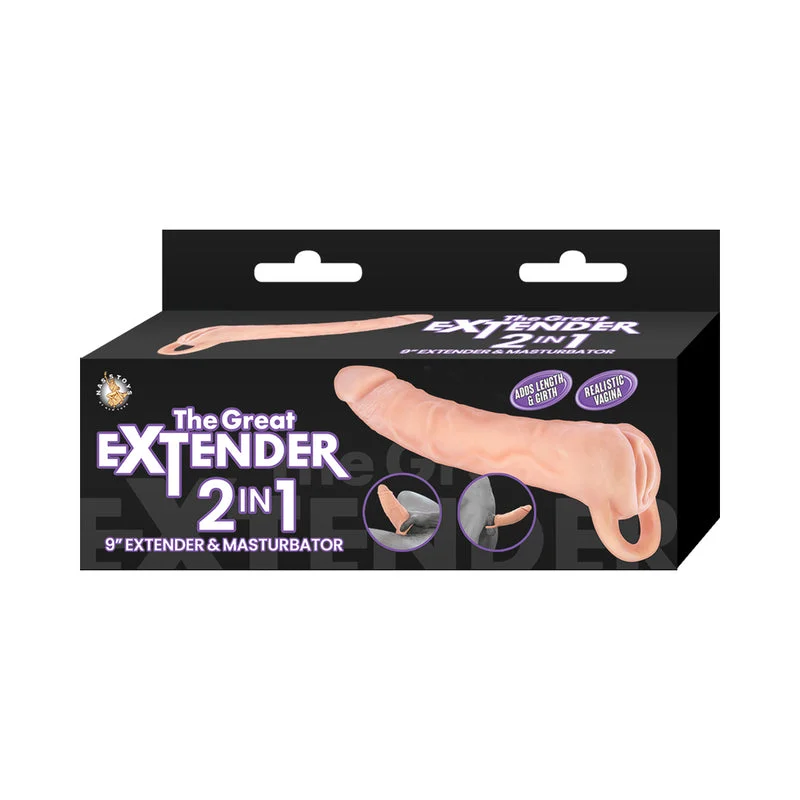 The Great Extender 2 In 1 Extender&Masturbator 9in White