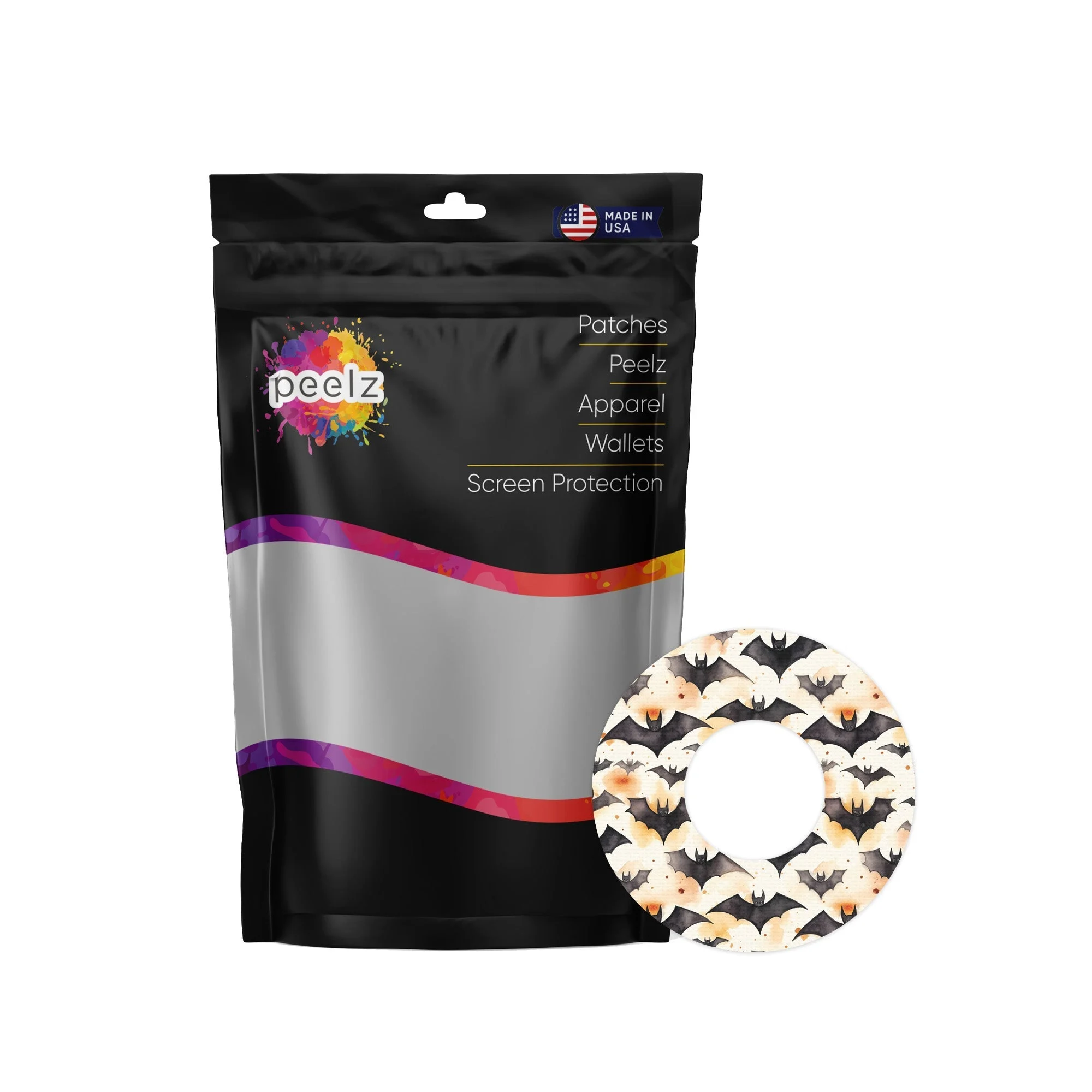 Halloween Bats PatchTape Designed for the FreeStyle Libre 2