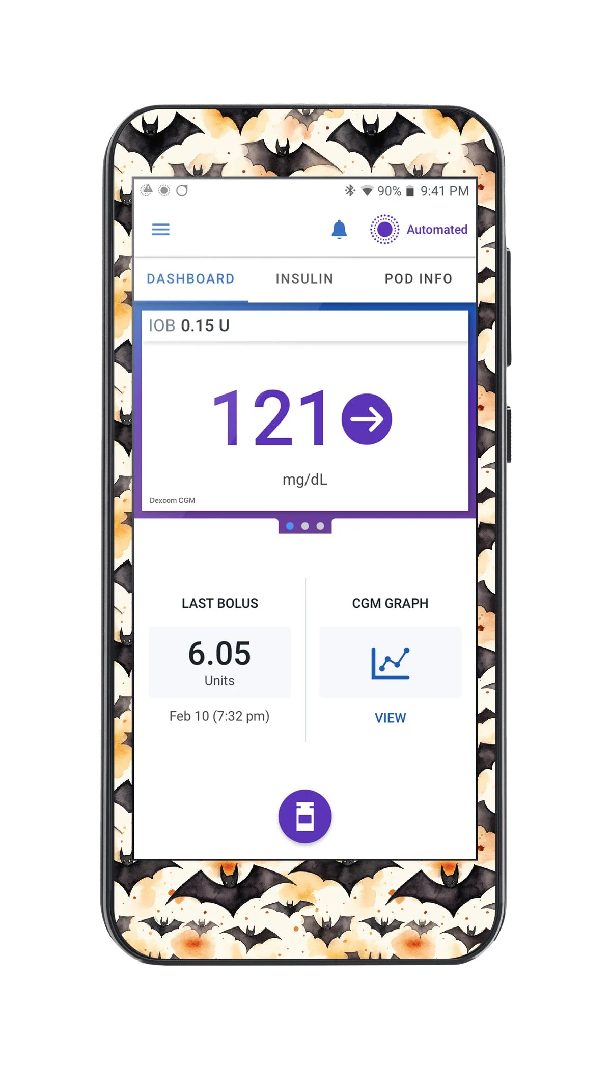 Halloween Bats Sticker for Omnipod 5 Controller – Pump Peelz