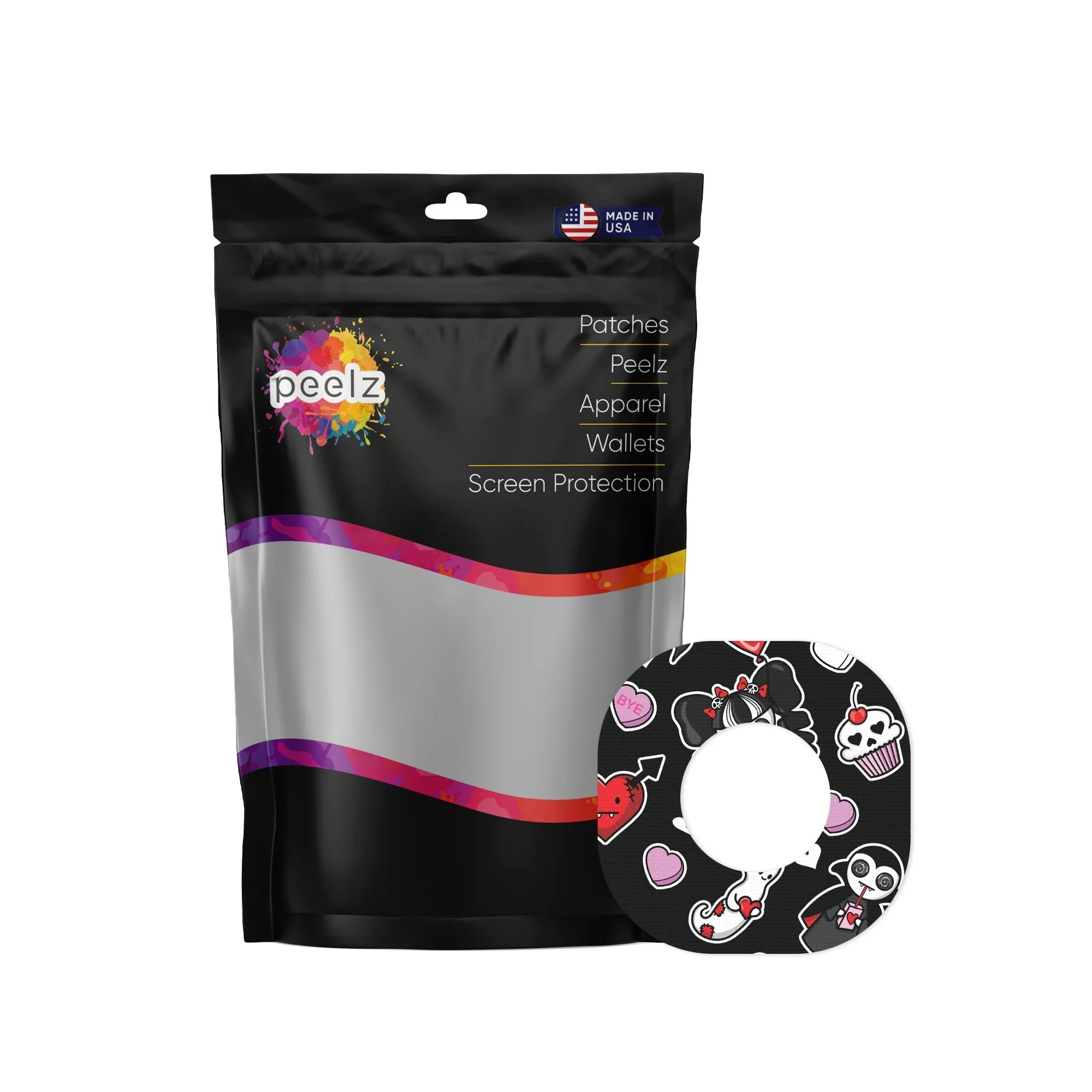 Halloween Valentine Dexcom G7 and Stelo Patch Tape - Pump Peelz