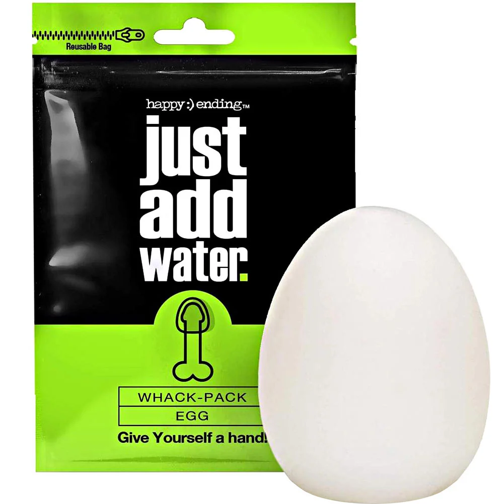 Happy Ending Just Add Water Whack Pack Masturbator, Egg, White